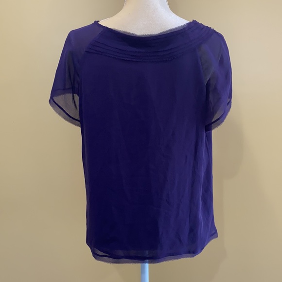 Talbots Short  Sleeve Shell Silk size 14 Petite - Picture 8 of 14